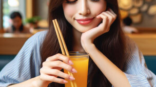 mulher japonesa comendo uramaki california